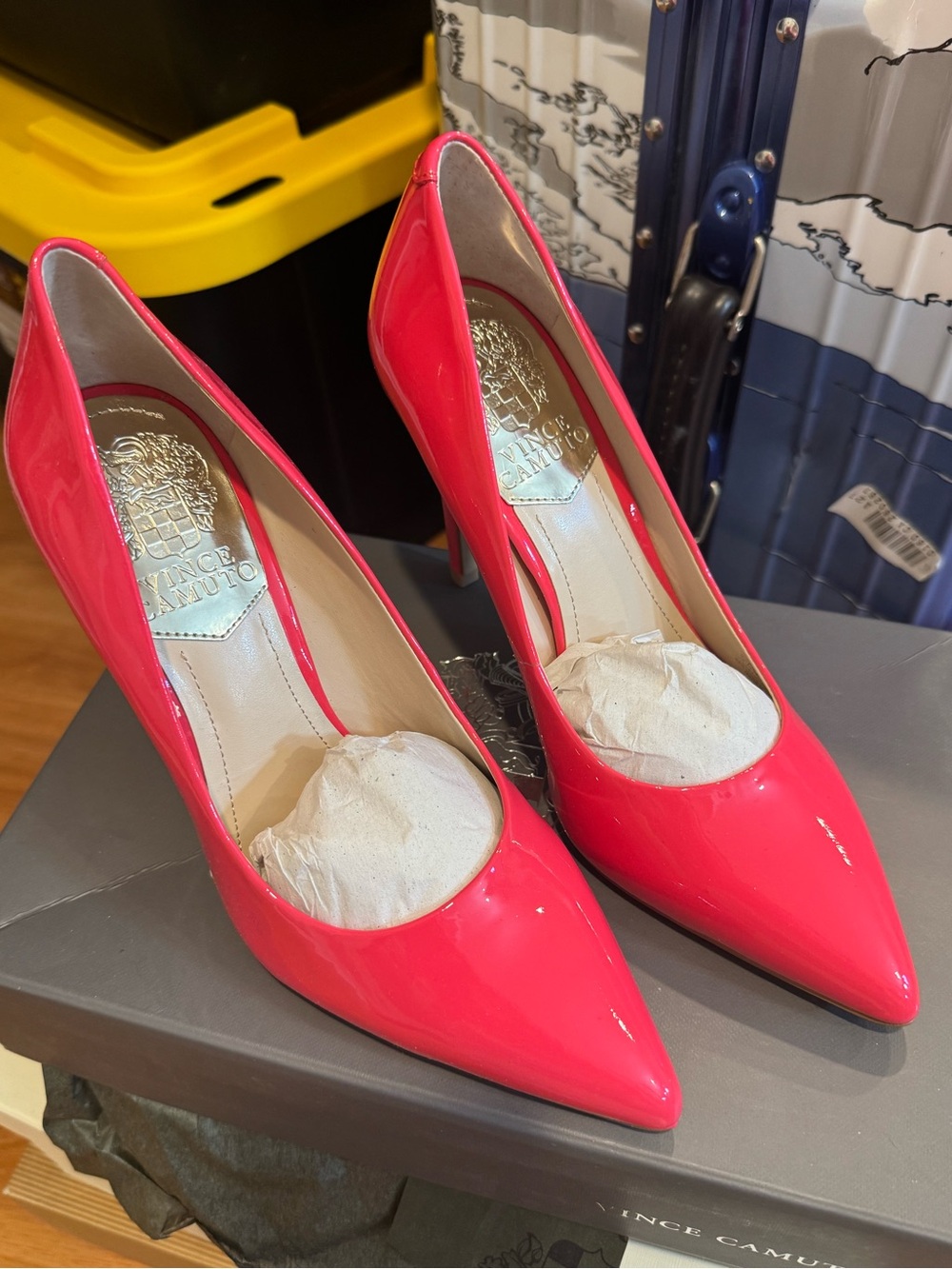 Vince Camuto Hot Pink Patent Pointed-Toe Stiletto Pumps
